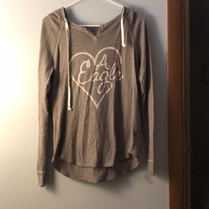 Long sleeve hooded shirt